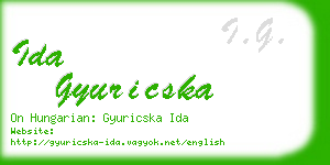 ida gyuricska business card